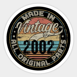 Classic 18th Birthday Gift For Men Women Vintage 2002 Sticker